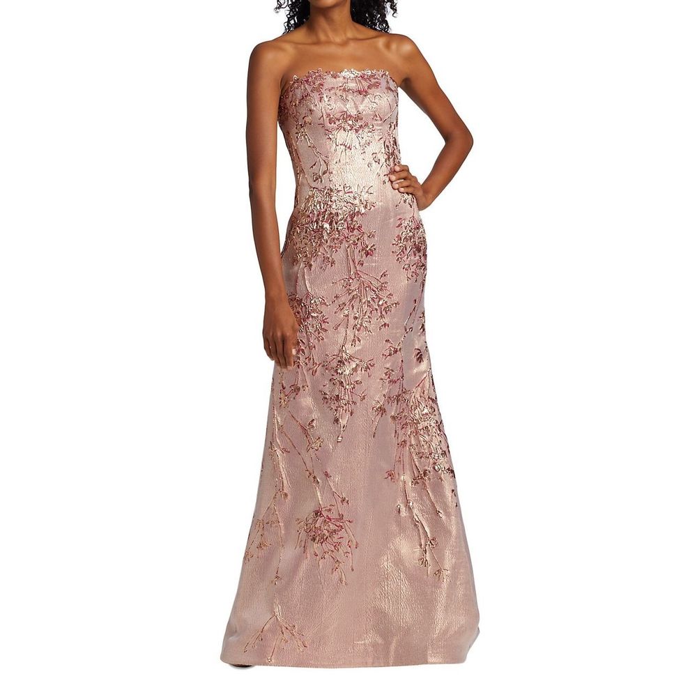 Rene Ruiz Collection Floral Embroidered Gown
